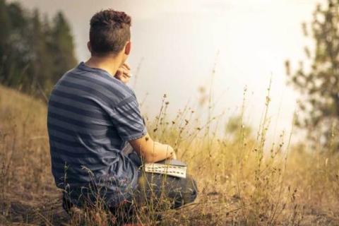 A man contemplating about life and the providence of his Creator